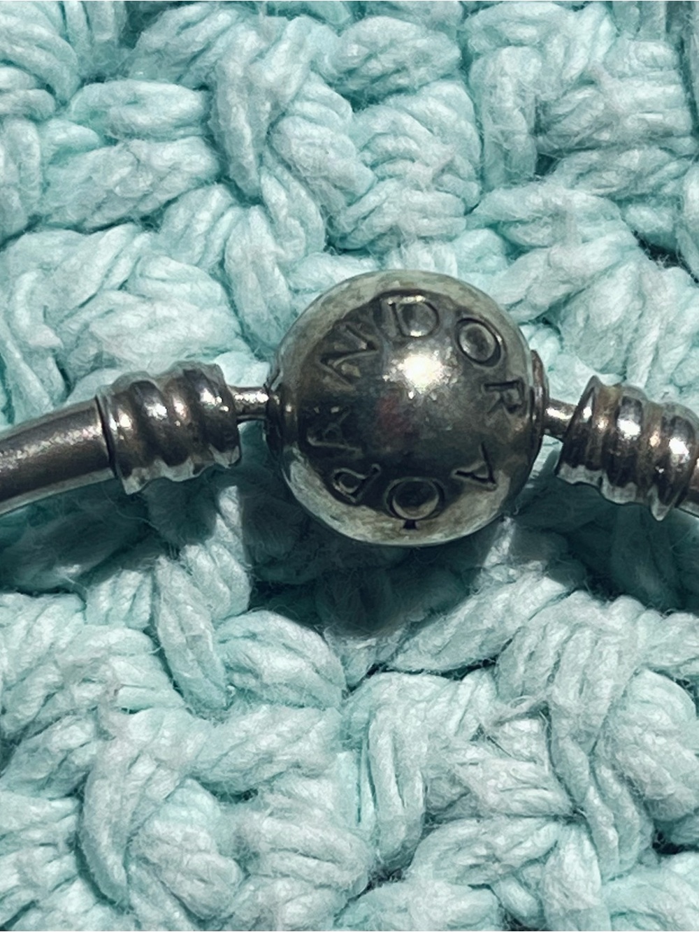 Pandora Silver Ball Clasp Bracelet with Polished Finish
